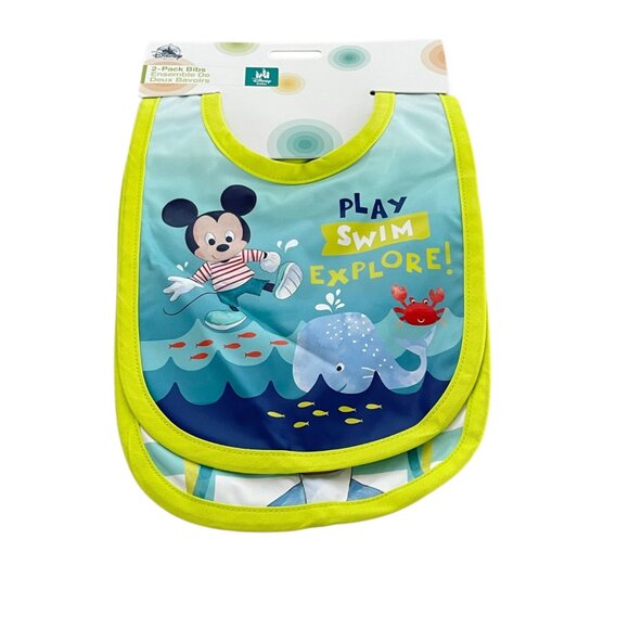 Disney Store Disney Baby Mickey Mouse Donald Duck Bib Set for Baby - Picture 6 of 7